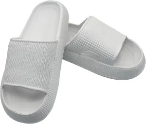Slides Pillow Slippers for Women and Men Non Slip Quick Drying Shower Slides Bathroom Sandals | Thick Sole | Anti-Slip Cloud Slippers Lightweight Spa Open Toe Shower Sandals | Indoor & Outdoor