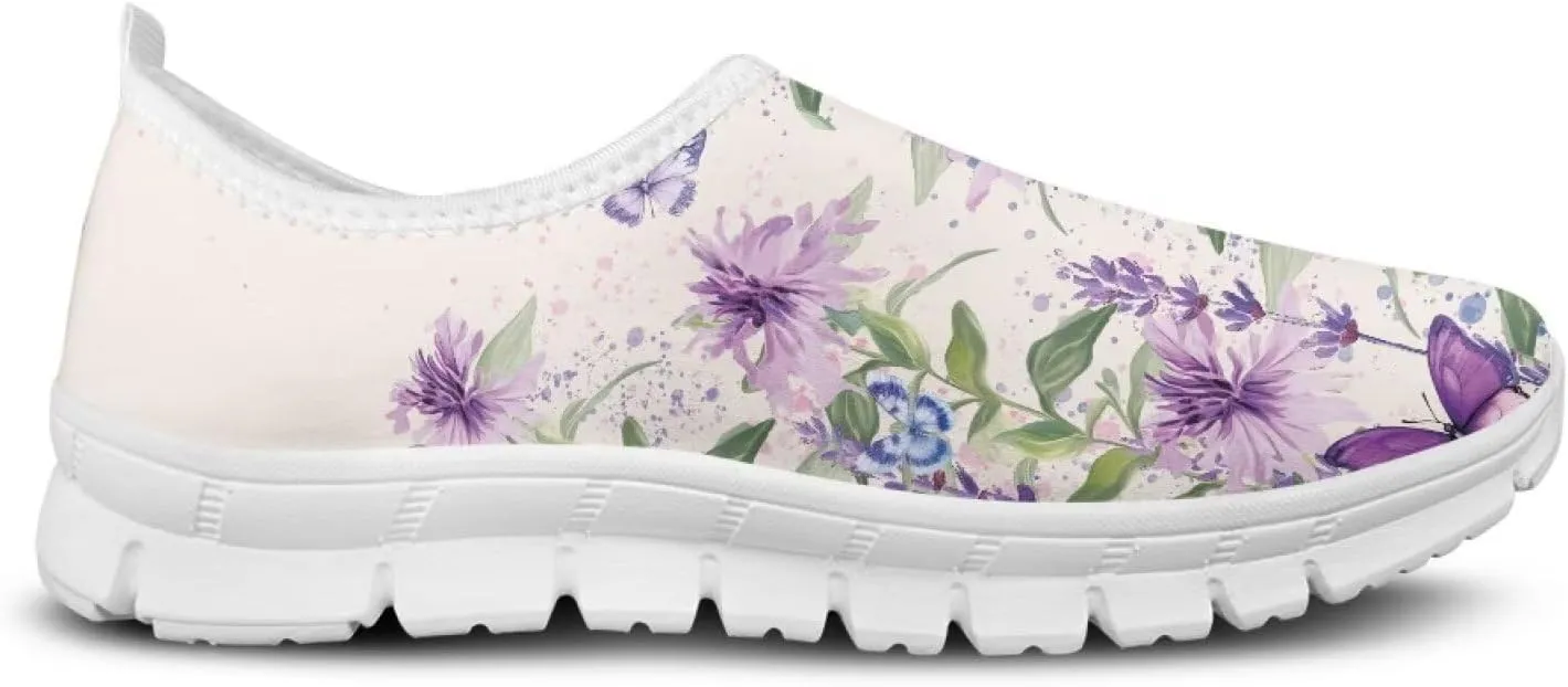 Sneakers for Women Low Top Shoes Womens Lightweight Tennis Loafers Slip on Casual Outdoor Workout Flats All Seasons White Sole