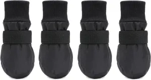 Soft Sole Waterproof Winter Dog Boots - Anti-Slip Paw Protector Puppy Shoes for Winter, Snowy Day, Perfect Dog Booties Outdoor (Medium: 3" Length)