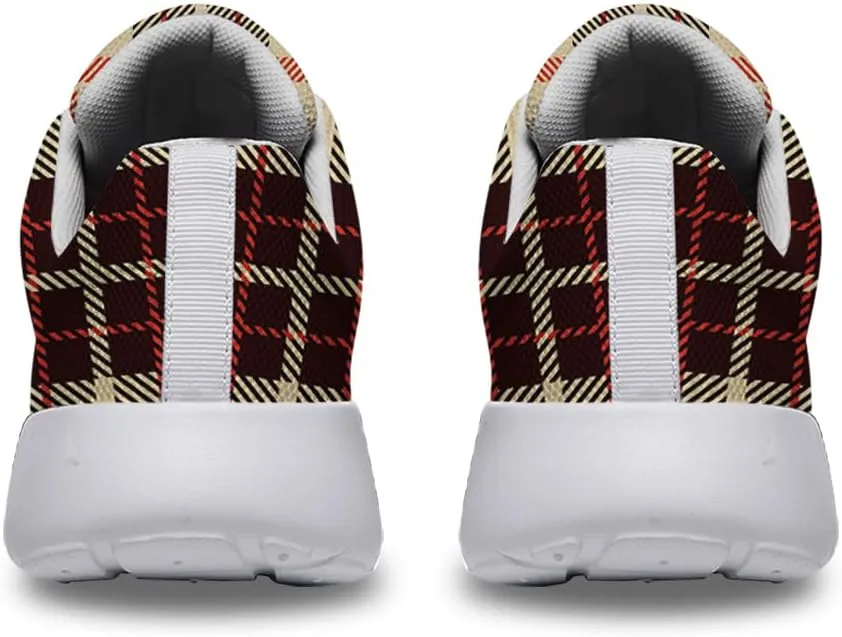 Sonzj-II Plaid Shoes for Women Fashion Ultra Lightweight Running Sneakers Men Buffalo Plaid Sneakers