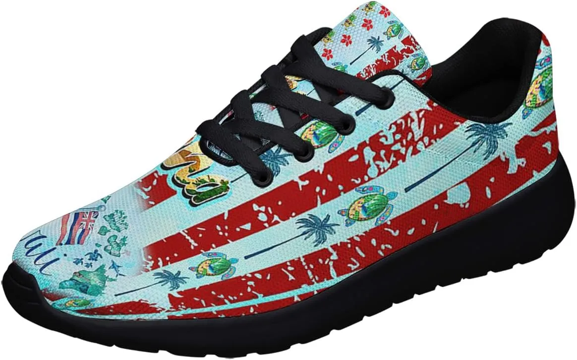 Sonzj-II Women Men Running Shoes Unisex Walking Shoes Lightweight Lace Up Athletic Sneakers