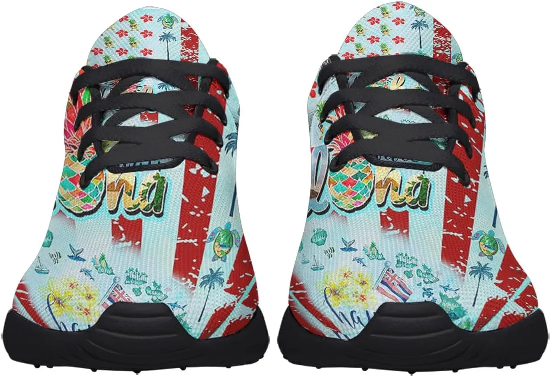 Sonzj-II Women Men Running Shoes Unisex Walking Shoes Lightweight Lace Up Athletic Sneakers