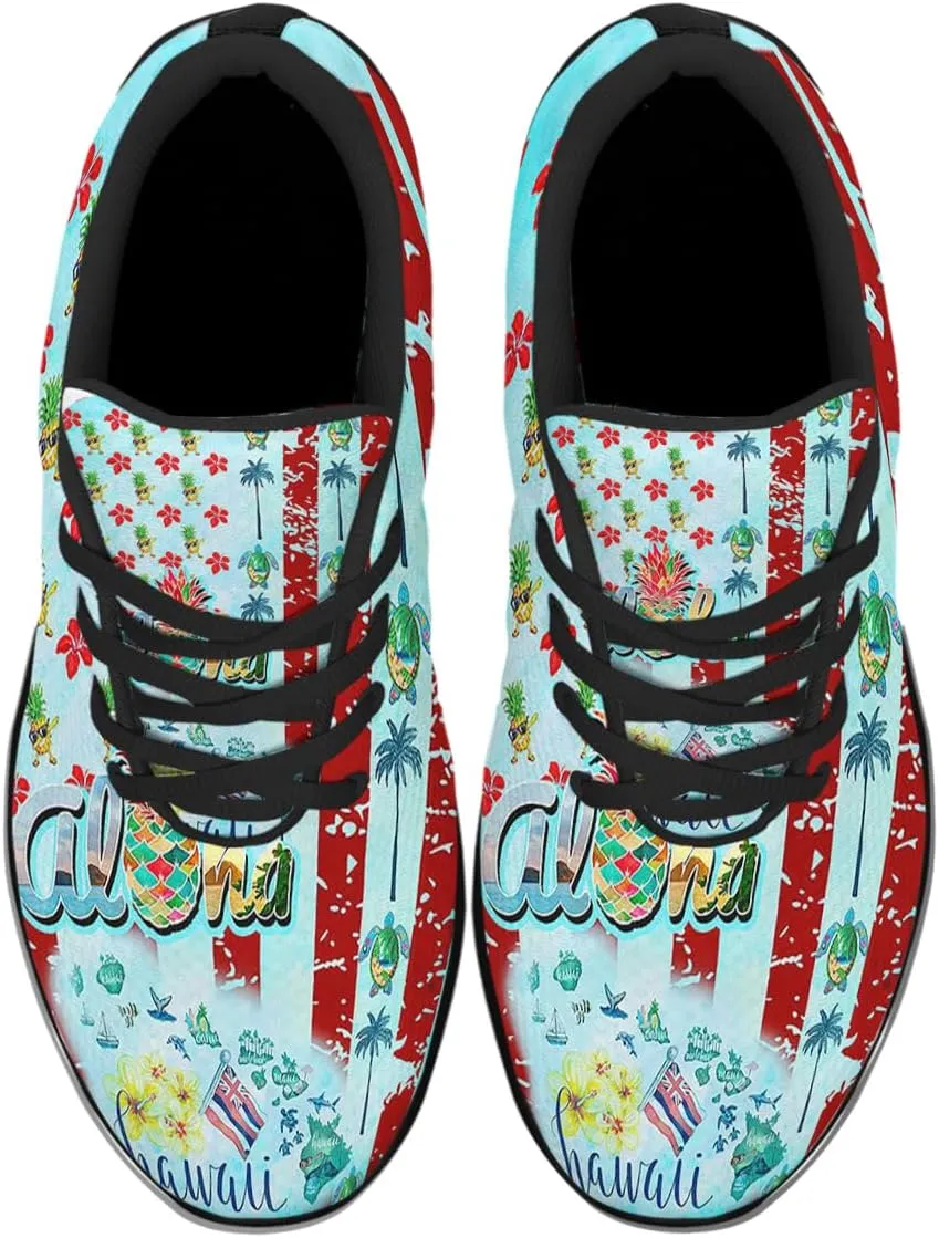Sonzj-II Women Men Running Shoes Unisex Walking Shoes Lightweight Lace Up Athletic Sneakers