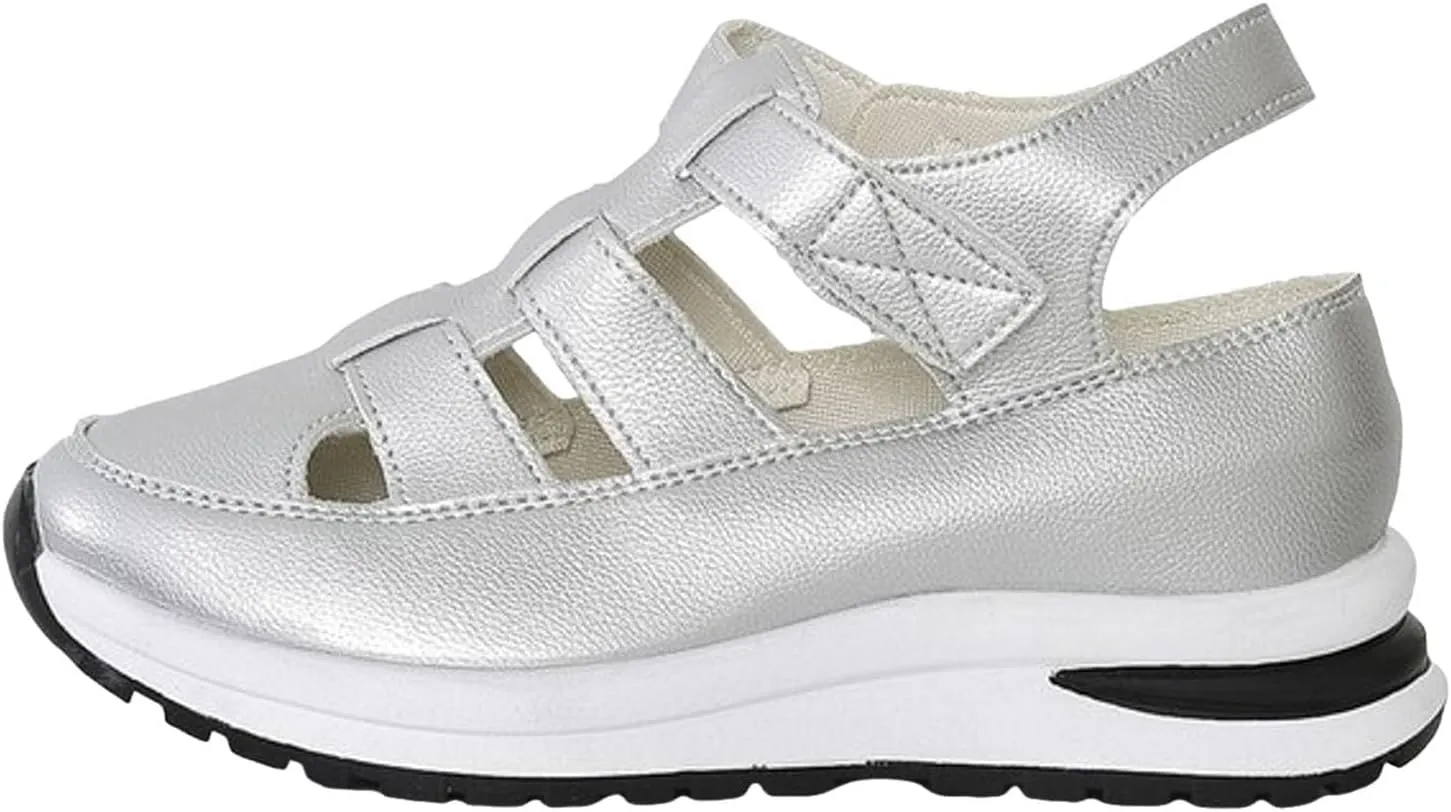 Sports Sandals for Women 2025 Breathable Hollow Out Wedge Shoes Closed Toe Comfortable Sneakers Casual Adjustable Strap Walking Shoes