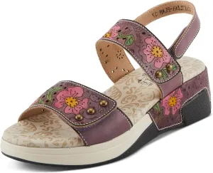 Spring Step L'Artiste Women's CAITLINA - Hand-Painted Floral Athleisure Sandals for Women