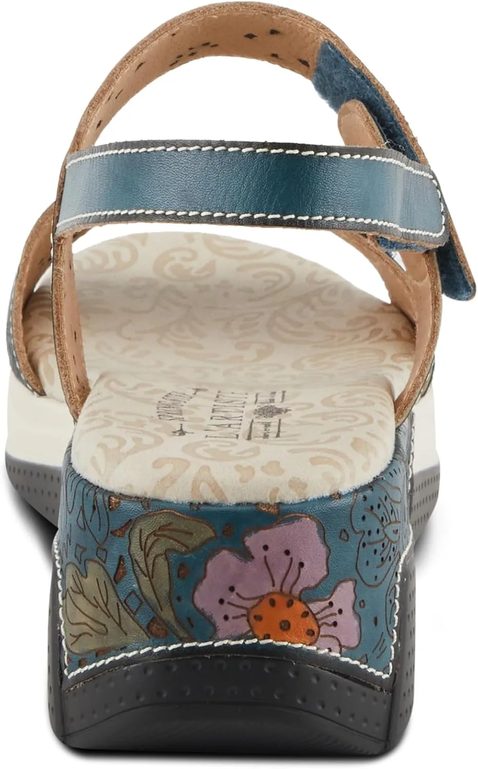 Spring Step L'Artiste Women's CAITLINA - Hand-Painted Floral Athleisure Sandals for Women