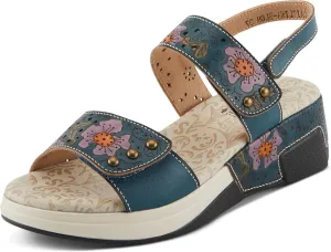 Spring Step L'Artiste Women's CAITLINA - Hand-Painted Floral Athleisure Sandals for Women