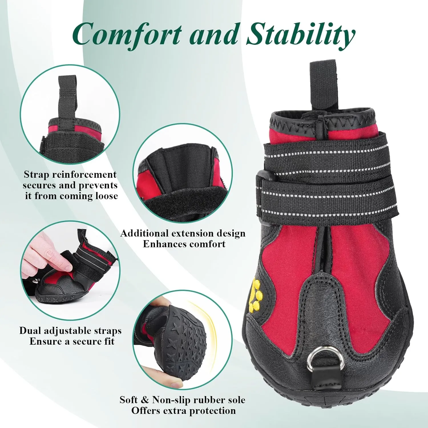 Strap-On Drop Foot Brace (No Knuckling Boot Brace) for Dogs— Corrective Dog Shoes to Safely Lift Toes for Foot Issues, Arthritis, and improving Walking gait in Dogs(XL)