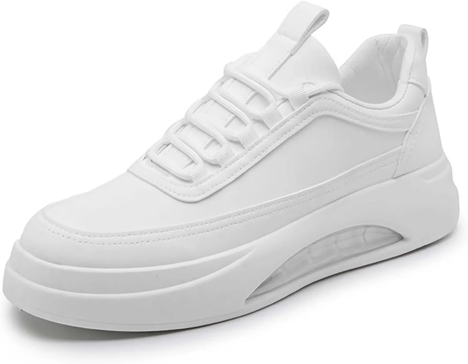 TERBOFIN Men's White Sneakers Low Top Casual Walking Shoes Fashion Sneakers Flats Skate Shoes for Travel Gym Work