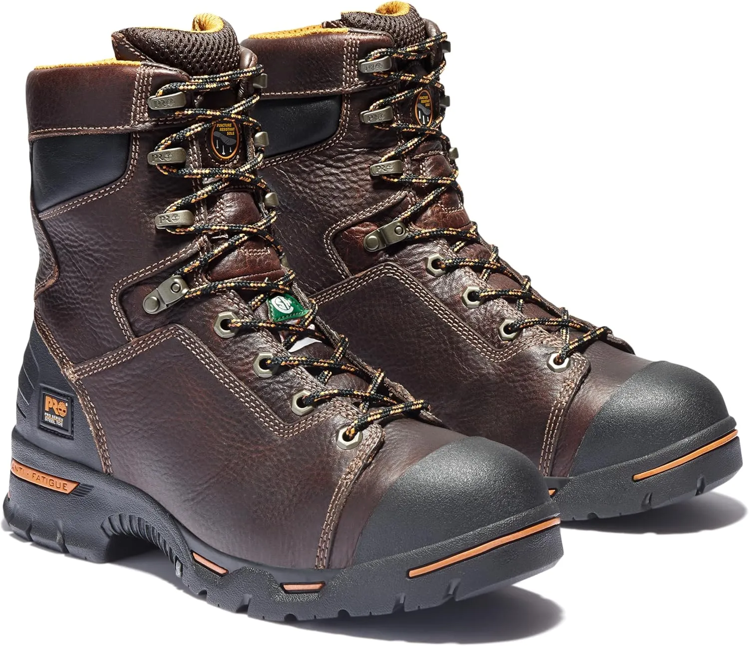 Timberland PRO Men's Endurance 8 Inch Steel Safety Toe Puncture Resistant Industrial Work Boot