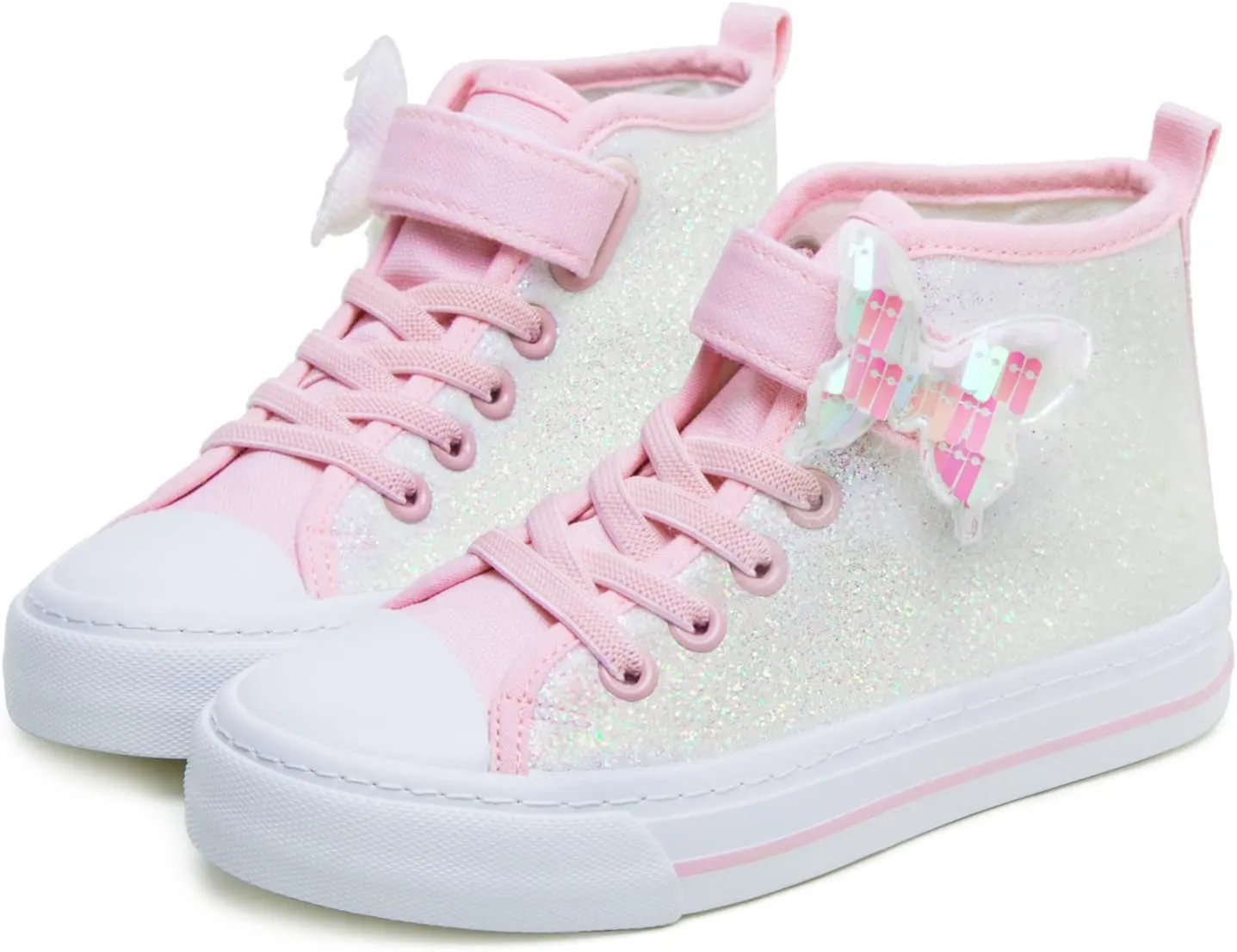 Toandon Kids Adorable Fashion High Top Casual Canvas Sneakers