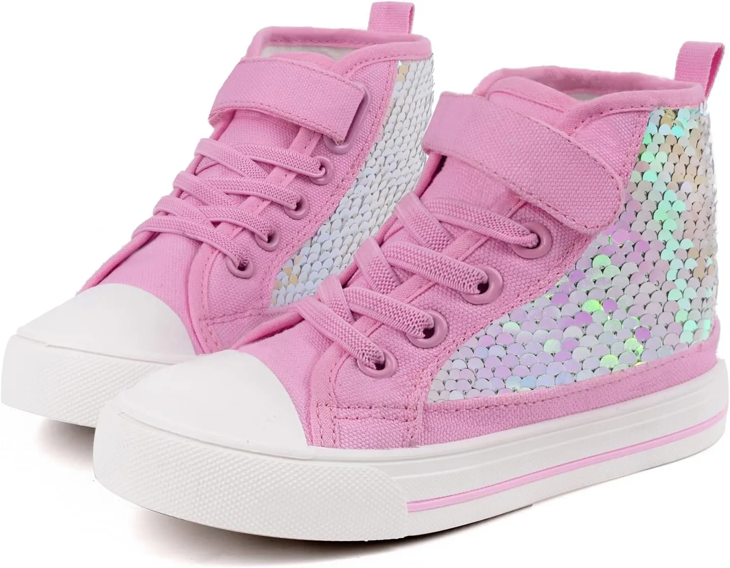 Toandon Kids Adorable Fashion High Top Casual Canvas Sneakers