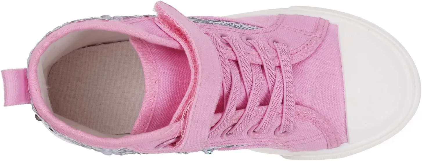 Toandon Kids Adorable Fashion High Top Casual Canvas Sneakers