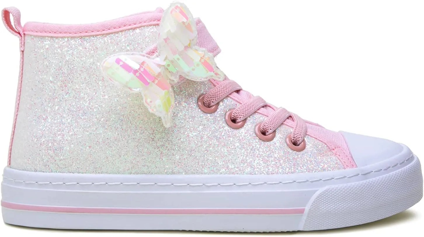 Toandon Kids Adorable Fashion High Top Casual Canvas Sneakers