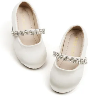 Toddler Flower Girl Dress Shoes - Little Girl Ballet Flats for Wedding Party