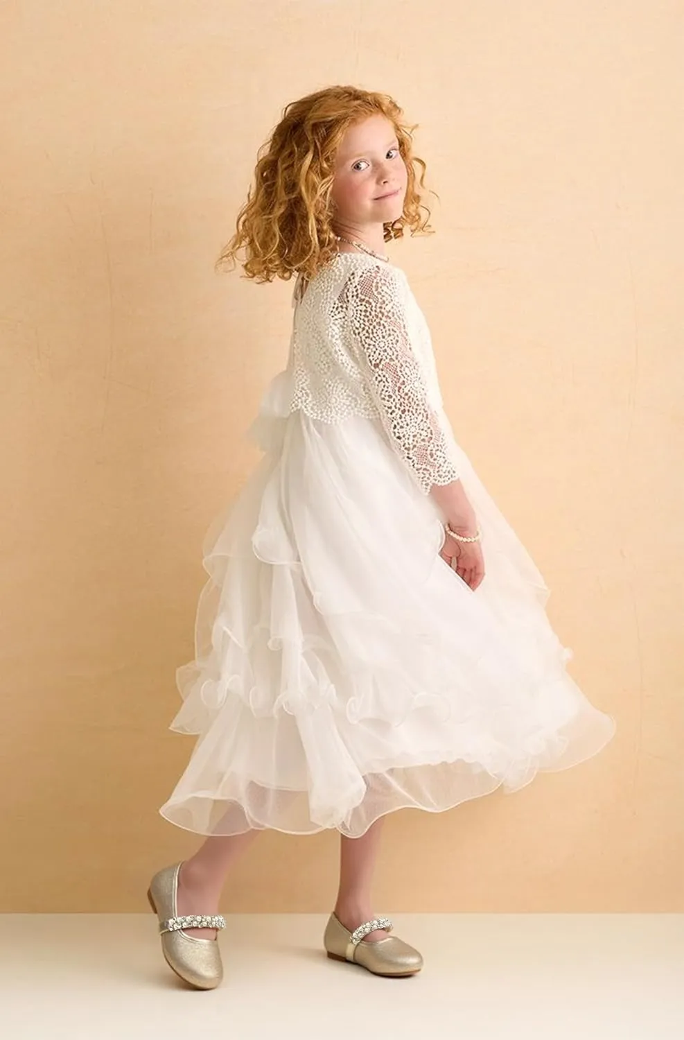 Toddler Flower Girl Dress Shoes - Little Girl Ballet Flats for Wedding Party