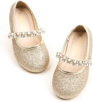 Toddler Flower Girl Dress Shoes - Little Girl Ballet Flats for Wedding Party