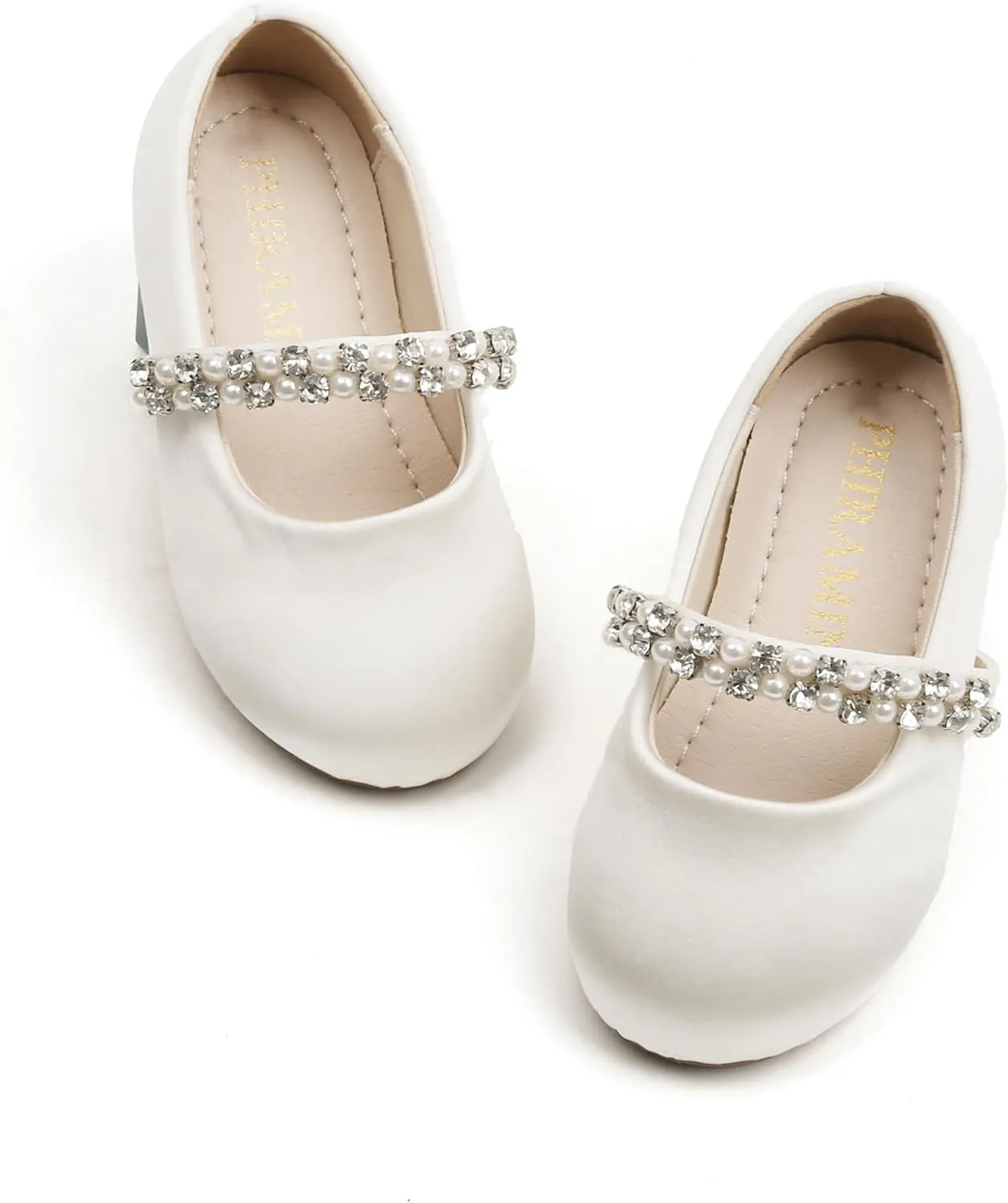 Toddler Flower Girl Dress Shoes - Little Girl Ballet Flats for Wedding Party