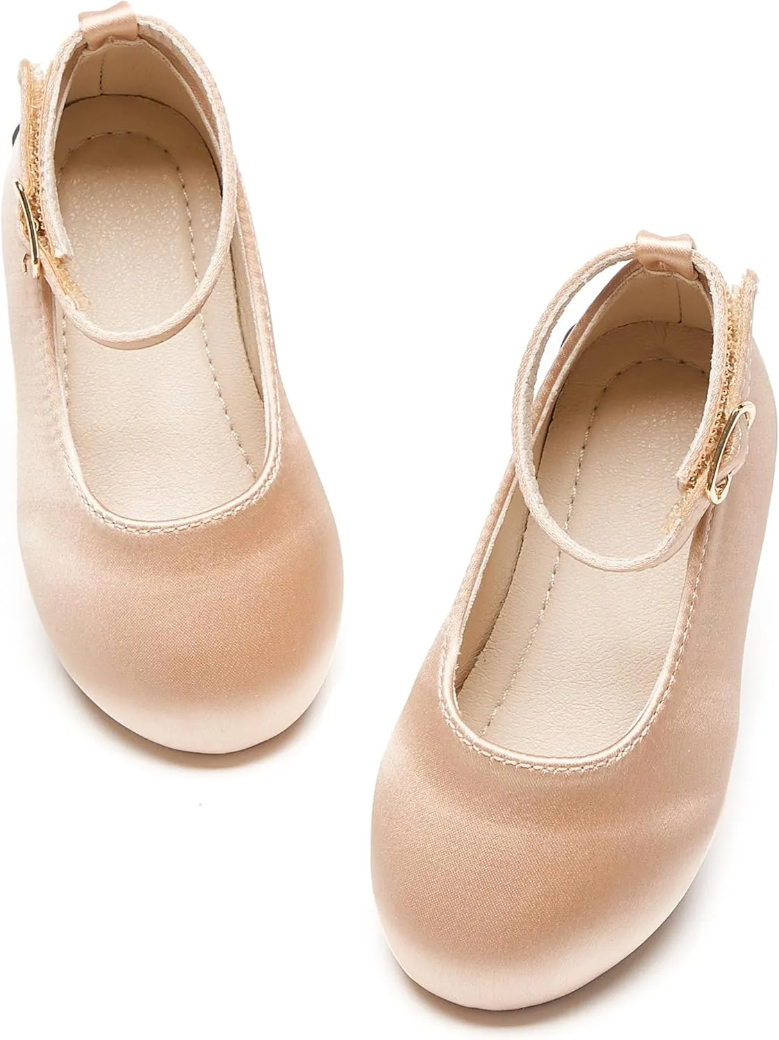 Toddler Flower Girl Dress Shoes - Little Girl Ballet Flats Sparkly Wedding Party