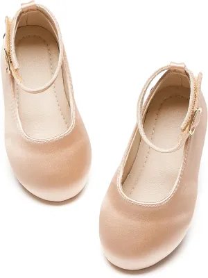 Toddler Flower Girl Dress Shoes - Little Girl Ballet Flats Sparkly Wedding Party