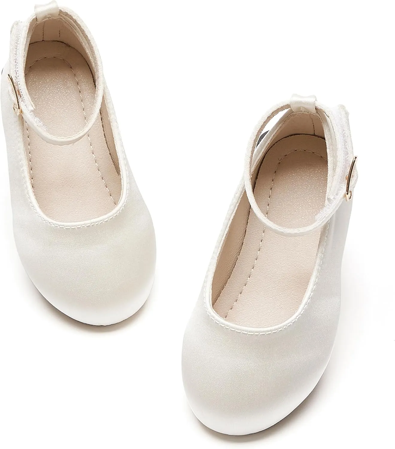 Toddler Flower Girl Dress Shoes - Little Girl Ballet Flats Sparkly Wedding Party