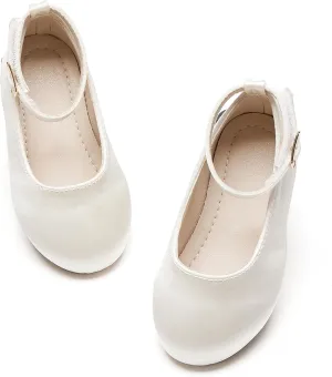 Toddler Flower Girl Dress Shoes - Little Girl Ballet Flats Sparkly Wedding Party
