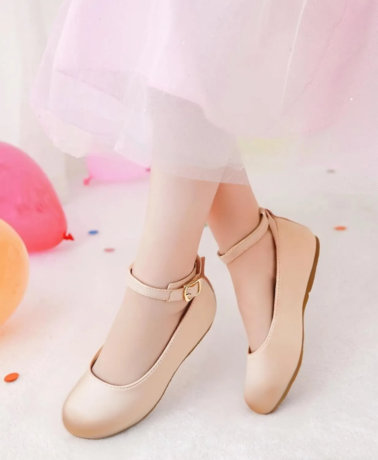 Toddler Flower Girl Dress Shoes - Little Girl Ballet Flats Sparkly Wedding Party