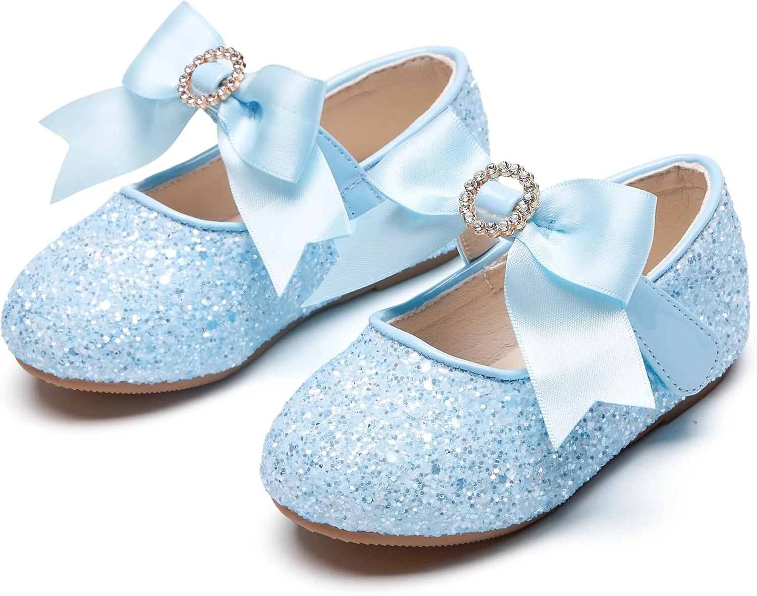 Toddler Flower Girl Dress Shoes - Little Girl Mary Janes Flats Wedding
