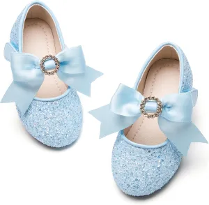 Toddler Flower Girl Dress Shoes - Little Girl Mary Janes Flats Wedding