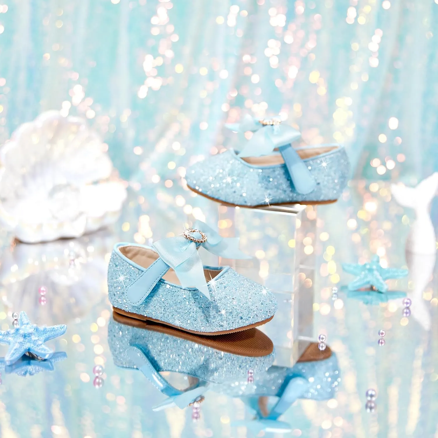 Toddler Flower Girl Dress Shoes - Little Girl Mary Janes Flats Wedding