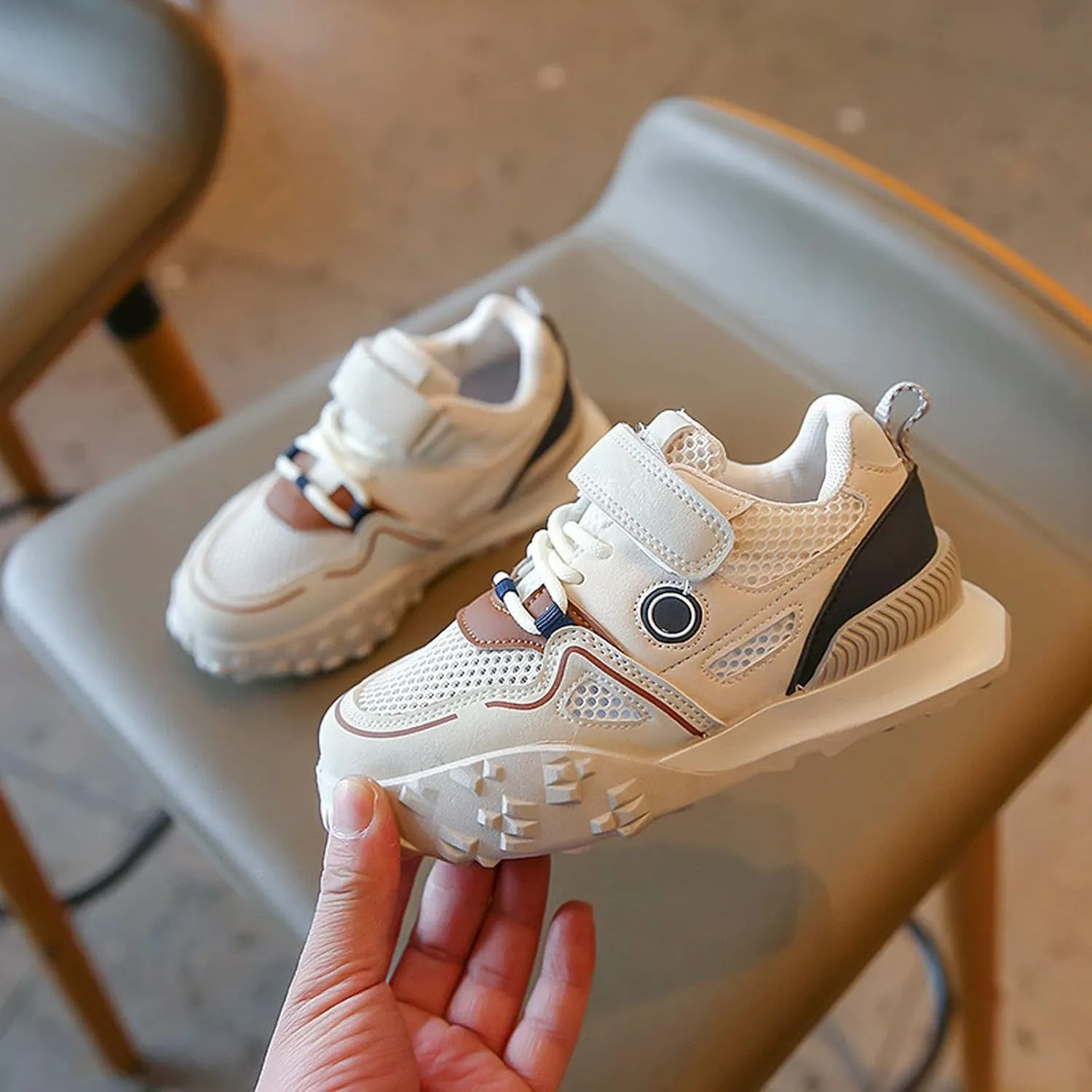 Toddler Kids Rubber Sole Sneaker Boys Girls Walking Sneakers Kids Tennis Lightweight Comfortable School Dress Shoes