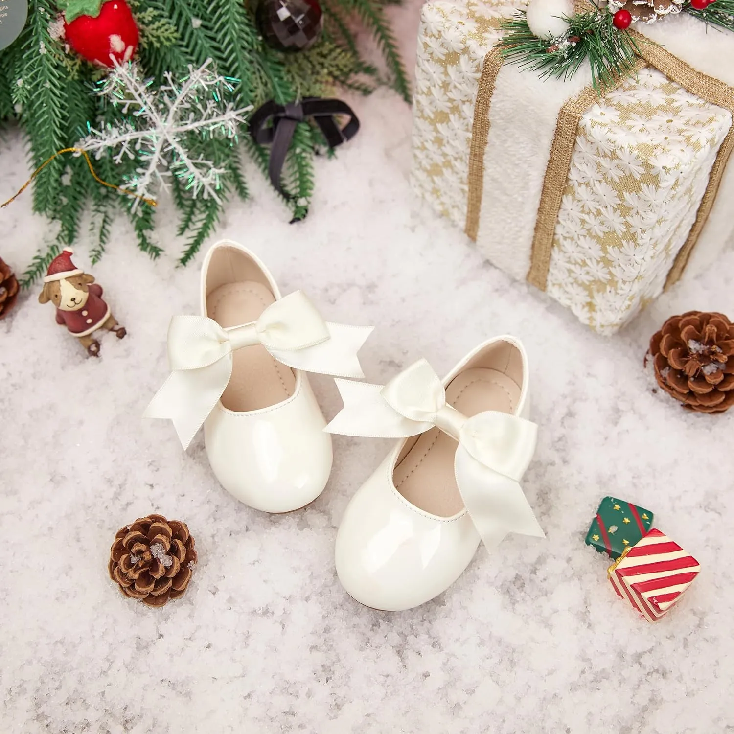 Tollder Girl Dress Shoes - Little Girl Ballet Flats for Wedding Party