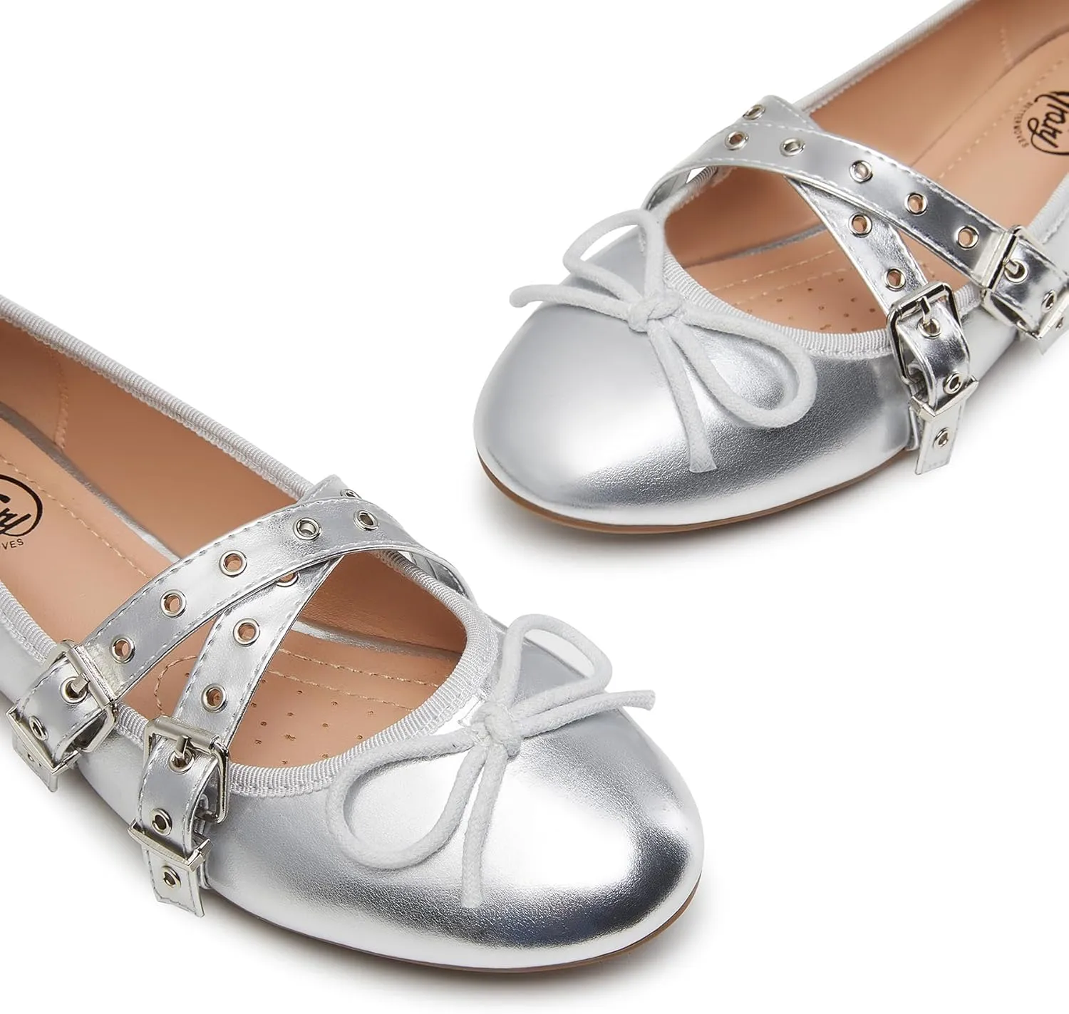 Trary Women's Mary Jane Shoes, Memory Foam Ballet Flats, Black