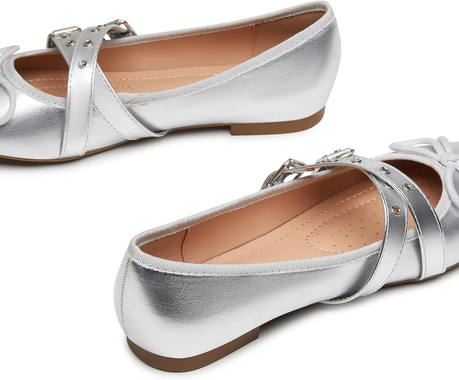 Trary Women's Mary Jane Shoes, Memory Foam Ballet Flats, Black