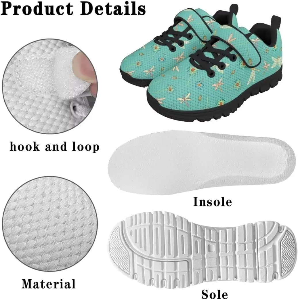 Unisex-Child Sneakers Hook and Loop Hiking Running Shoes with One Strap Toddler Lightweight Running Sneakers