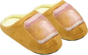 Unisex Giant Toenail Slippers Toe Slides Adult Autumn Winter Warm House Shoes Funny Home Loaf Bread Sandals Non Slip Length 26CM