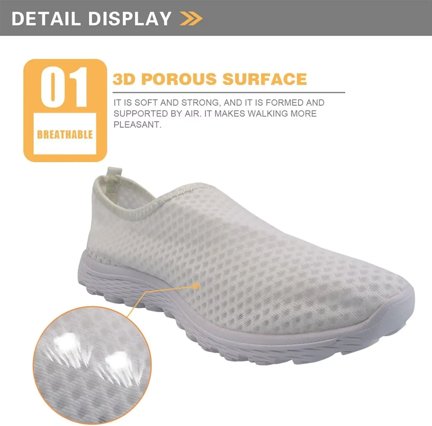 Uourmeti Women’S Running Shoes Gym Walking Workout Sneakers Slip Ons Size 5.5-11.5