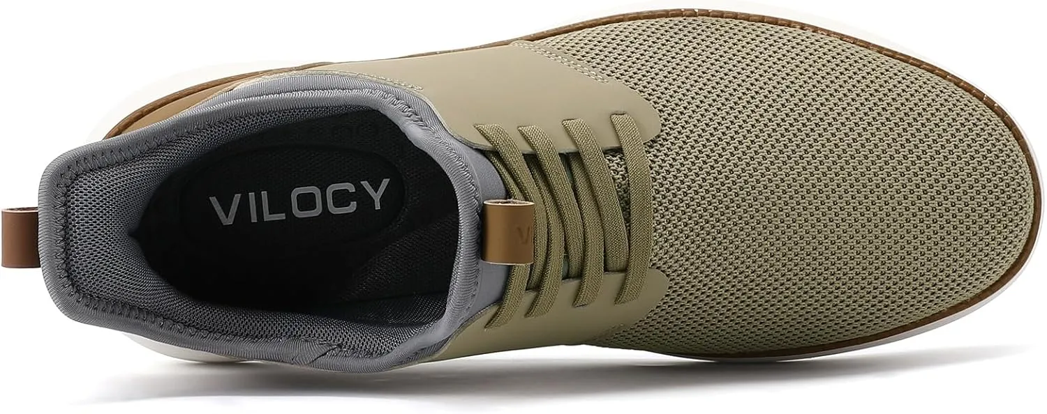 VILOCY Mens Slip On Casual Dress Shoes Hands Free Fashion Sneakers Mesh Tennis Walking Work Shoes Comfortable Breathable Lightweight Non Slip