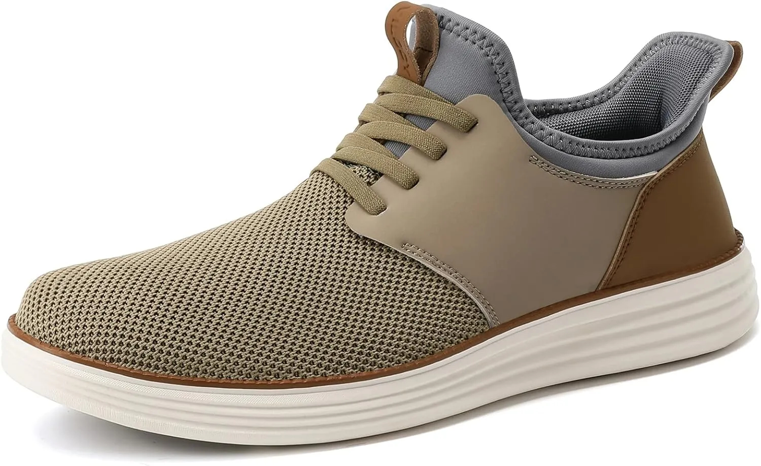 VILOCY Mens Slip On Casual Dress Shoes Hands Free Fashion Sneakers Mesh Tennis Walking Work Shoes Comfortable Breathable Lightweight Non Slip
