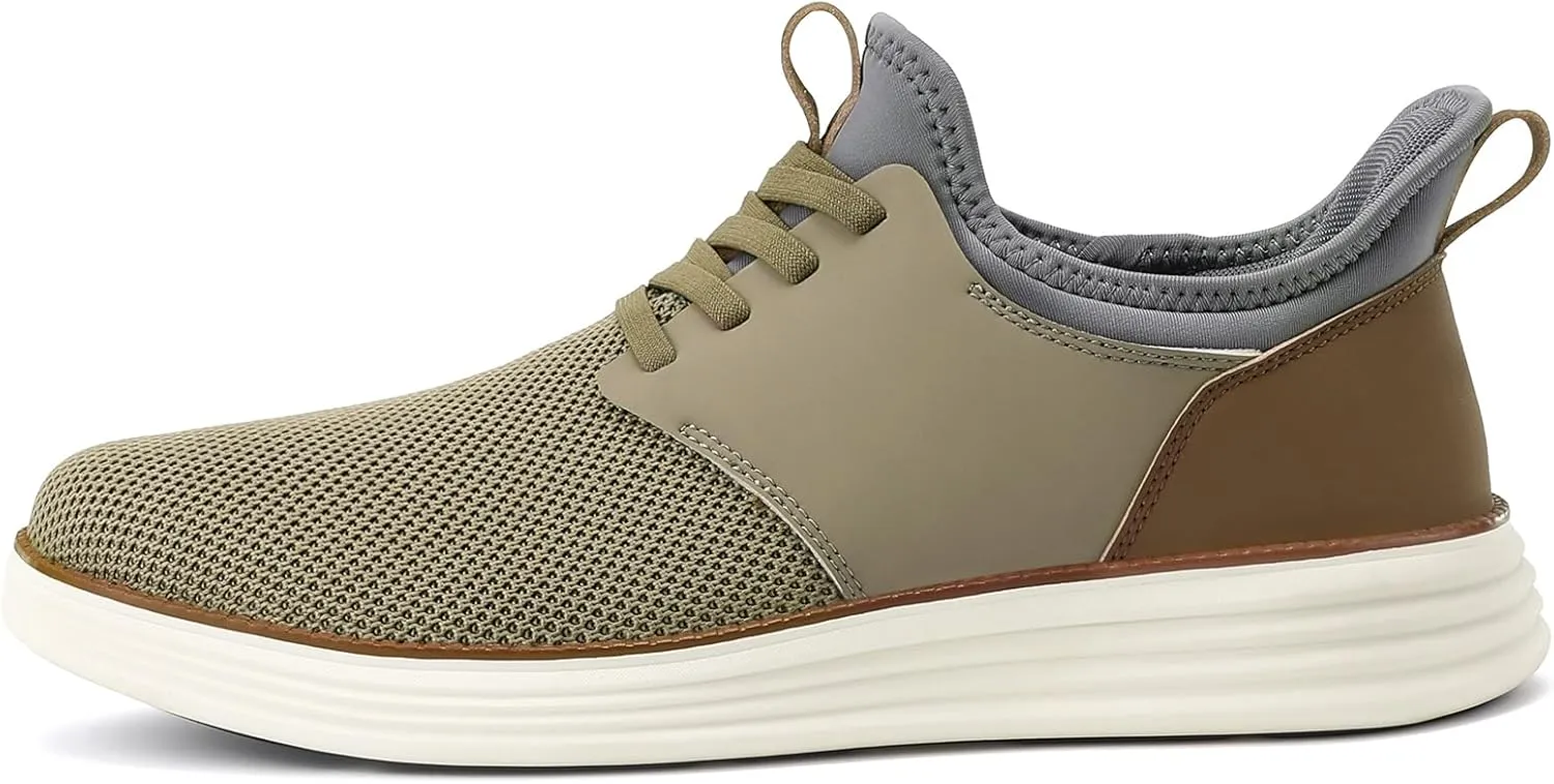 VILOCY Mens Slip On Casual Dress Shoes Hands Free Fashion Sneakers Mesh Tennis Walking Work Shoes Comfortable Breathable Lightweight Non Slip