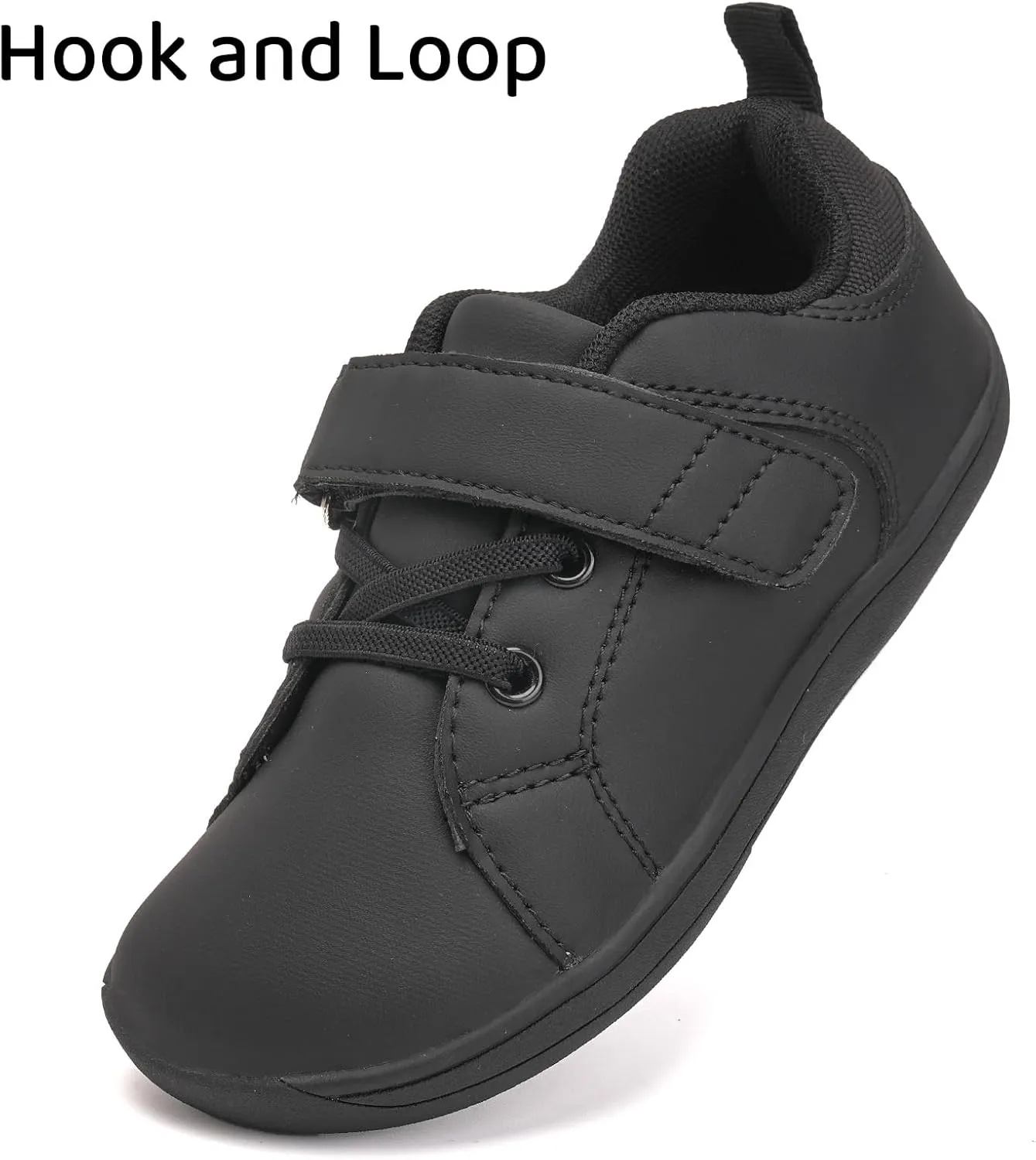 WateLves Toddler Little Kid Wide Barefoot The First Walking Shoes Girls Boys Leather Uniform Dress Shoes Lightweight Splay Naturally Minimalist Sneakers