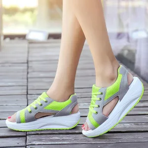 Wedge Orthopedic Sandals for Women Comfortable Open Toe Walking Sandals Ankle Strap Wide Width Platform Wedge