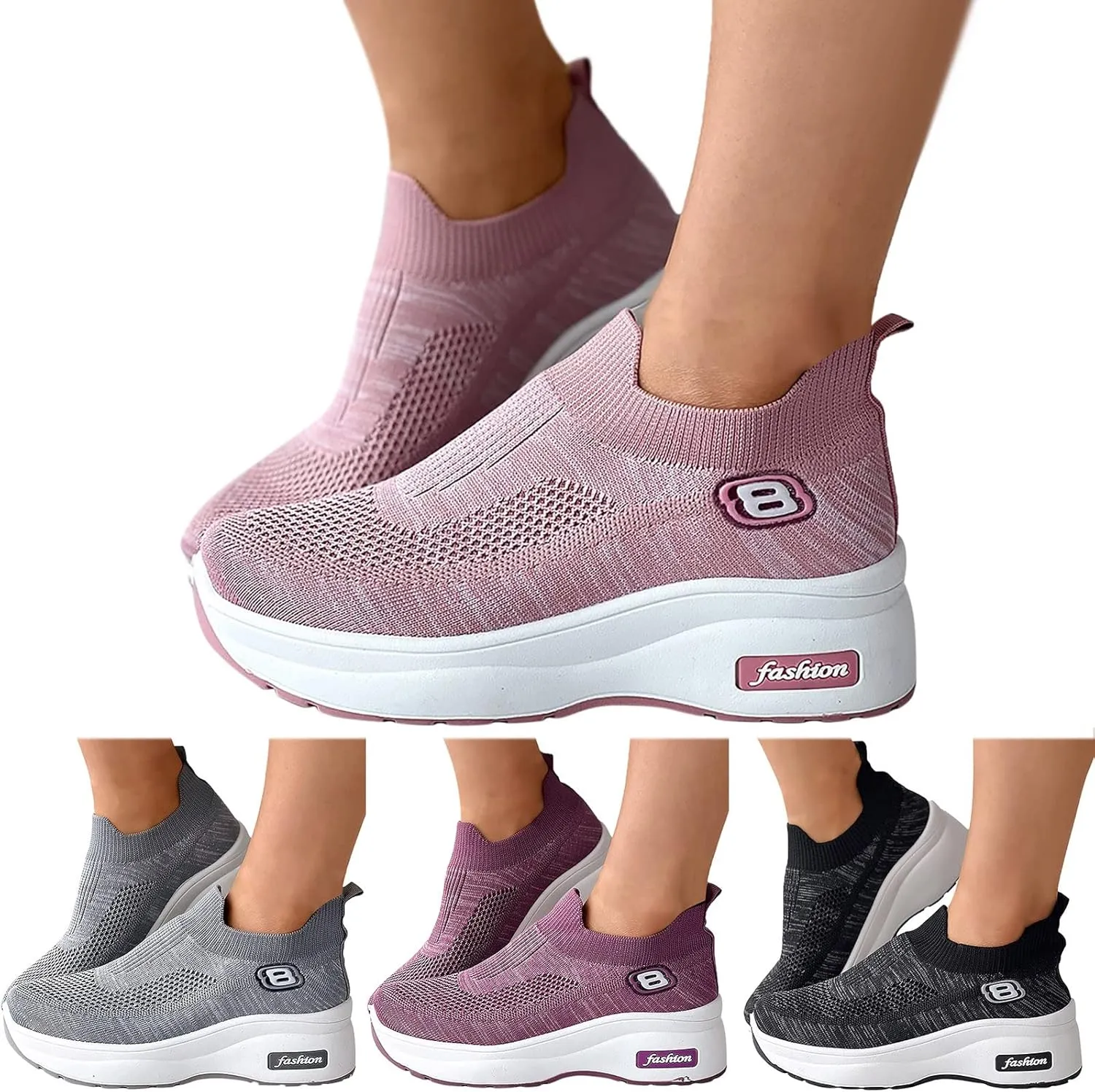 Women Sneakers Black and White Women's Slip On Shoes Size 11 Wide Women's Tennis Shoes Size 7 Wide Black Tennis Shoes Women Slip Ons Zapatillas De Tacon para Mujer