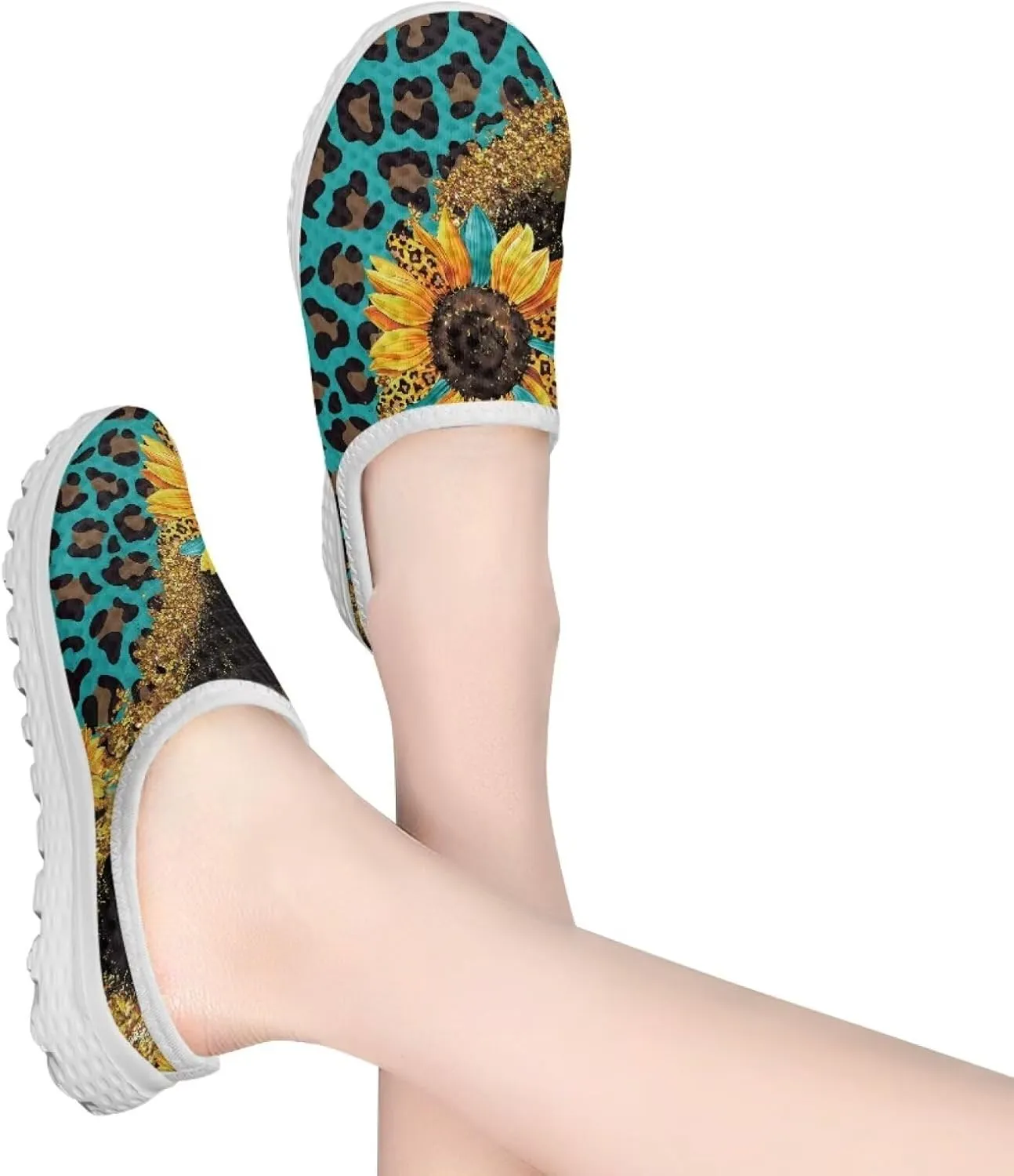 Women's Backless Walking Sneakers Slip-on Mule Shoes Closed Toe Slippers Lightweight Anti Skid Footwear