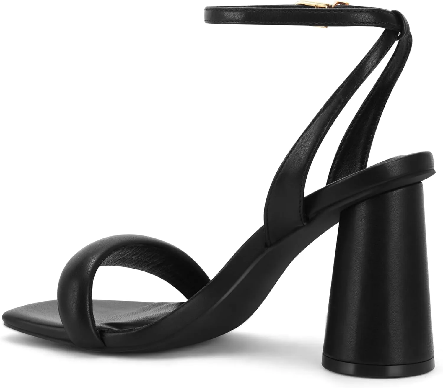 Women's Block High Heels Square Open Toe Strappy Sandals Party Wedding Ankle Strap Shoes