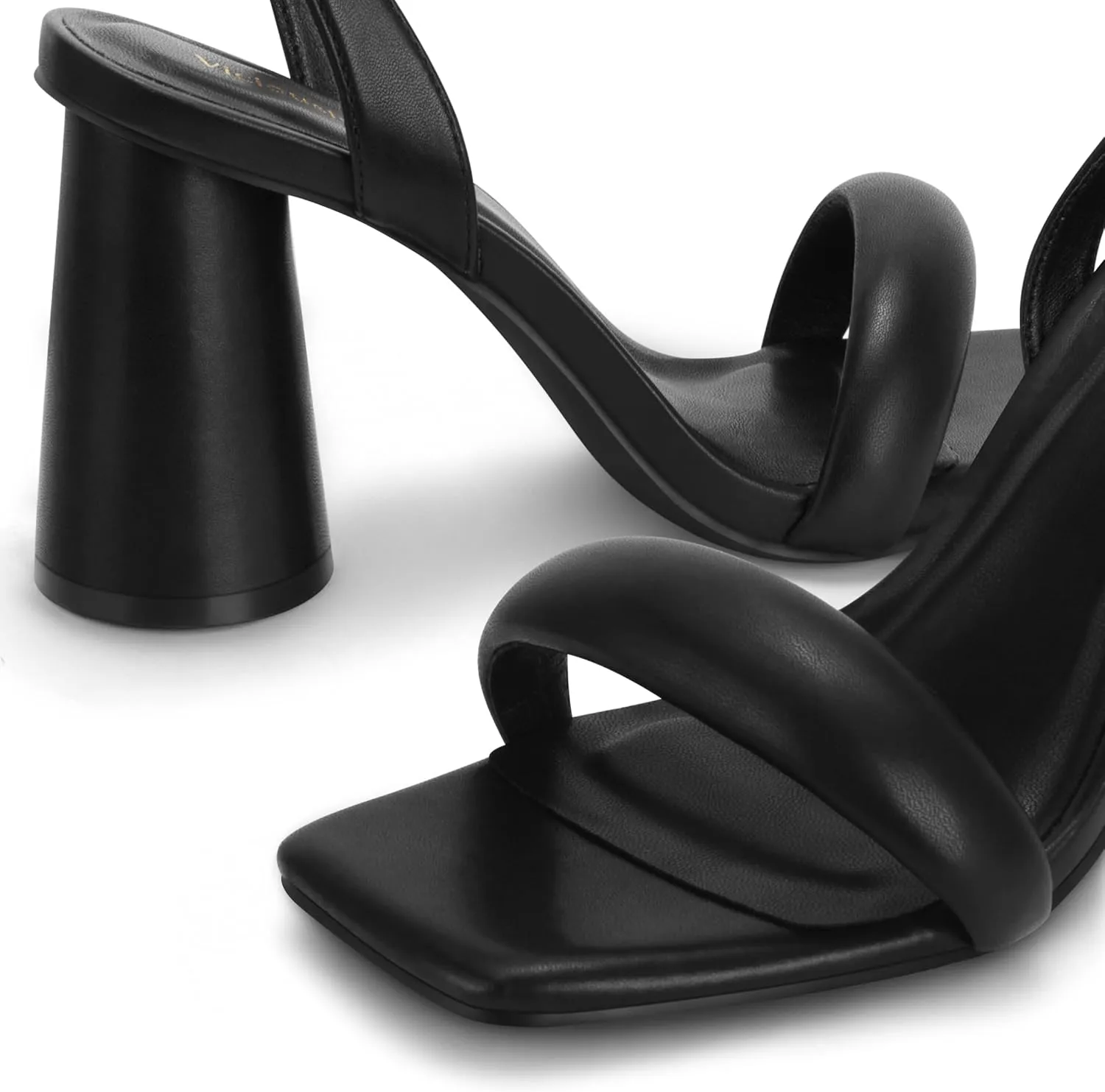 Women's Block High Heels Square Open Toe Strappy Sandals Party Wedding Ankle Strap Shoes