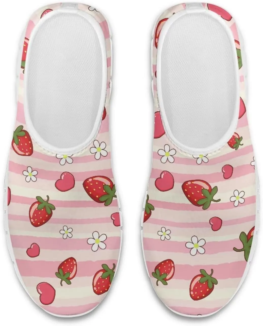 Women's Casual Slip On Flats Fantasitic Print Fashion Sneakers Lightweight Non Slip Travel Ladies Shoes White Sole
