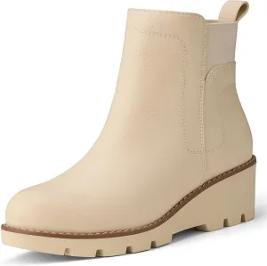 Women's Chelsea Boots Wedge Boots for Women Ankle Booties Platform Slip On Boots
