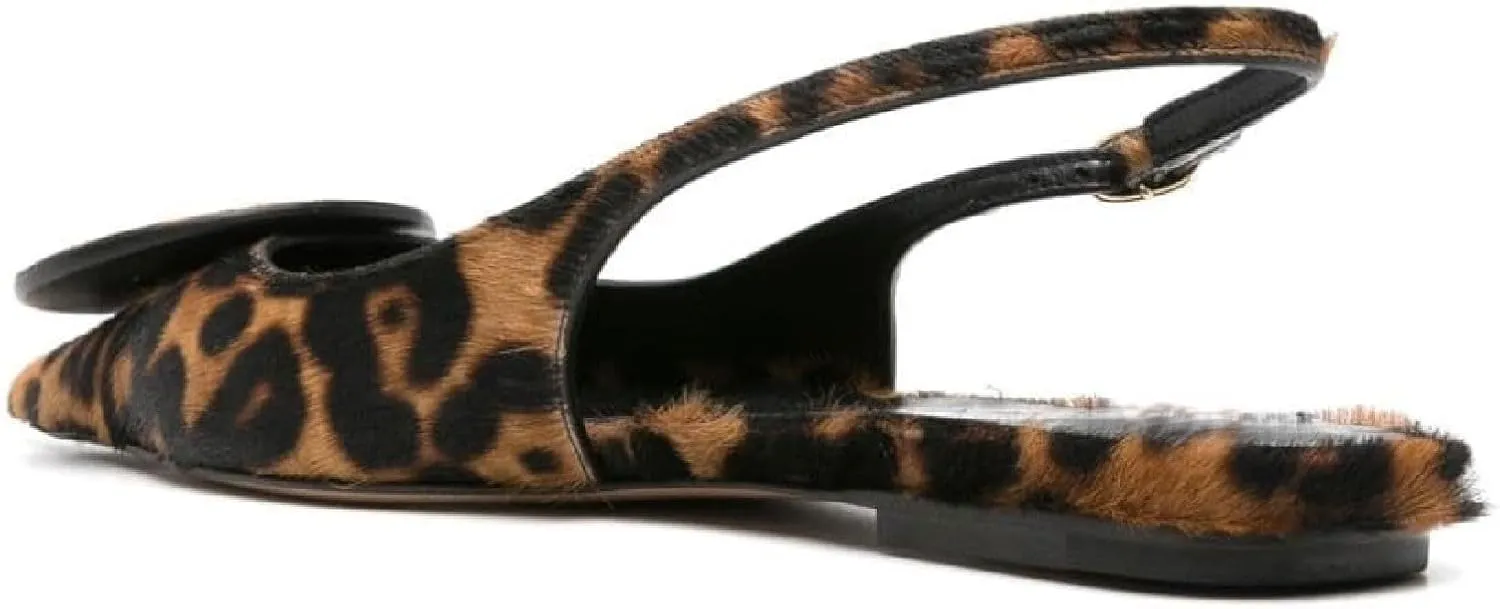 Women's Fashion Circle Square Flats Sexy Closed Pointed Toe Slingback Ballet Flats Circle and Square Decorative Patches Dressy Flats for Women