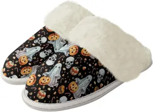 Womens Fur Fuzzy Slippers Faux Fur Lined Bedroom Slipper Lightweight Warm Winter House Shoes Comfortable Indoor and Outdoor Slide Sandals